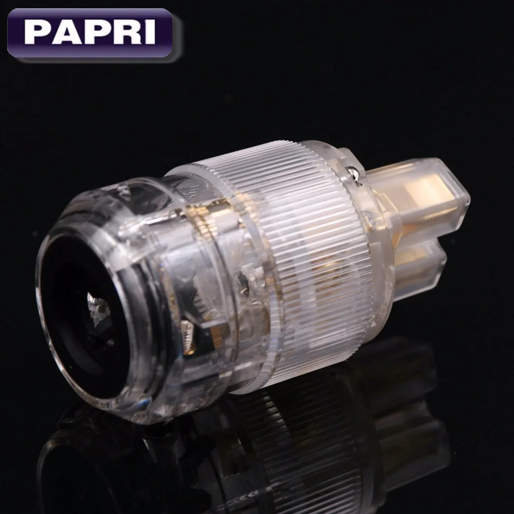 

PAPRI US Standard Male Mains AC Power Plug NCF Nanostructures Pure Copper Gold Plated HIFI Audio DIY Female Power Supply Socket