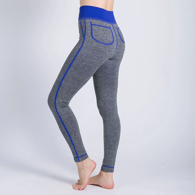 JSMYGS Women Leggings Elasticity Slimming Peach Pencil Pants Fake Pocket Skinny Casual Fitness Jeggings Push up Hip Sporty D0019 | Женская