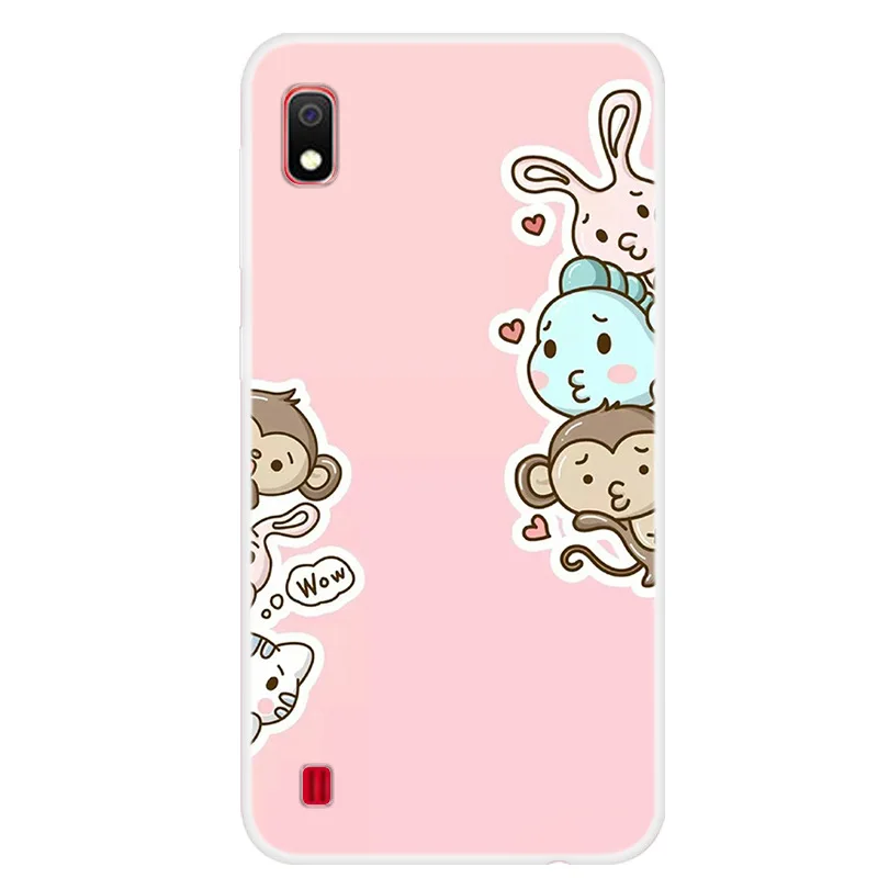 Модный милый чехол для телефона с мультяшными животными Samsung Galaxy A10 A30 окрашенный