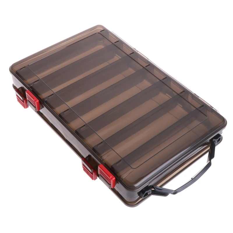 

Fishing Box Bait Lure Hook Storage Double Side V Shaped Tackle 14 Compartments high quality