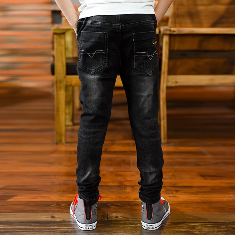 Джинсы для больших мальчиков джинсовые штаны с эластичной резинкой на талии