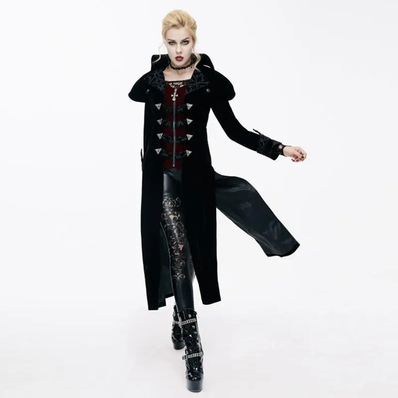 Devil Fashion Women's Goth Velvet Tail Coat CT05901/CT05902 | Женская одежда