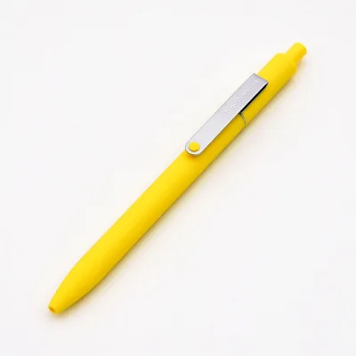 Yellow 1 шт. KACO MIDOT клик гелевые чернила Шариковая ручка 6 цветов на выбор 0,5 мм черные чернила металлический зажим нейтральные ручки школьные офисные принадлежности - Цвет: Yellow
