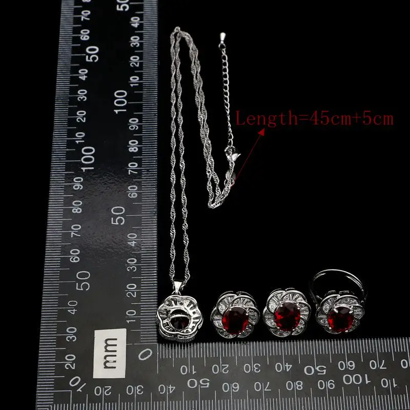 Женский ювелирный комплект из колье серёг и кольца серебра 925 пробы | Украшения