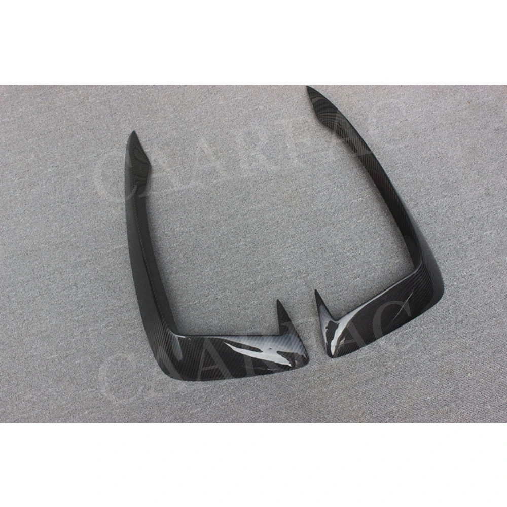 Углеродное волокно передняя противотуманная фара брови крышка рамка бампер