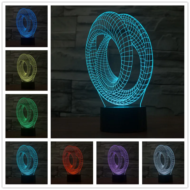 Настольная лампа сделай сам Модный 3D светильник на трубку для спальни