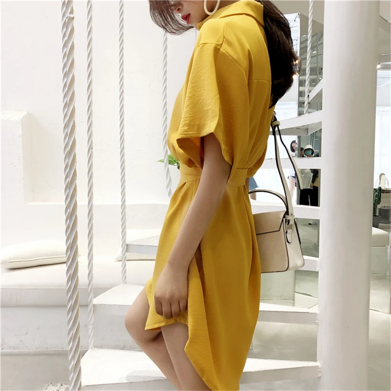 Hzirip 2018 Твердые Пояса Для женщин Элегантное Платье До Колена Длина отложной