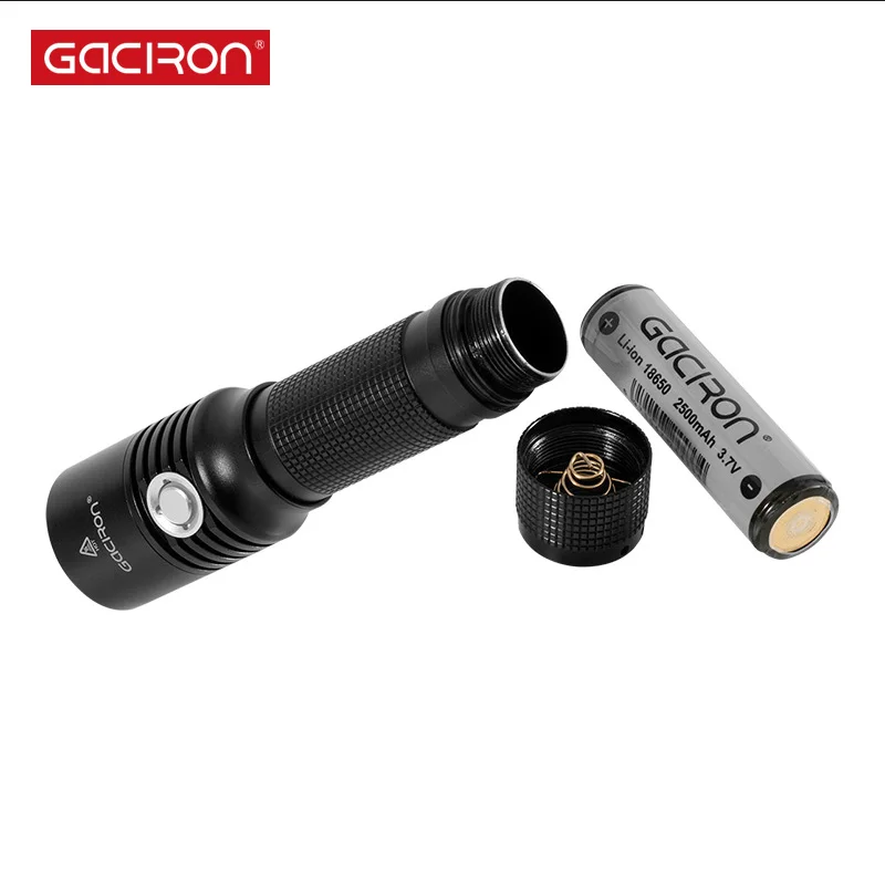 Gaciron 860 складной фонарик USB Перезаряжаемый велосипедный фонарь передний руль
