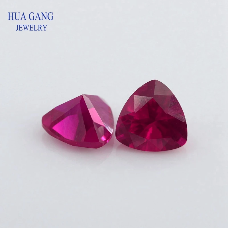 Бусина 5 # в форме триллиона из Красного камня для украшений размером 3x3 ~ 12x12 мм