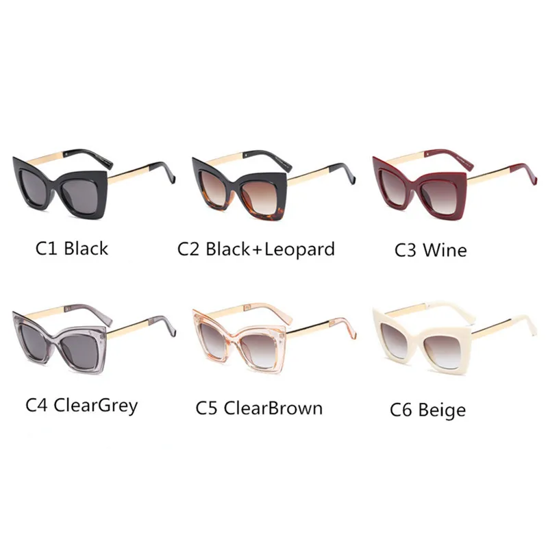 HBK солнцезащитные очки кошачий глаз итальянский бренд Vintege Modis Oculos De Sol Feminino 2019