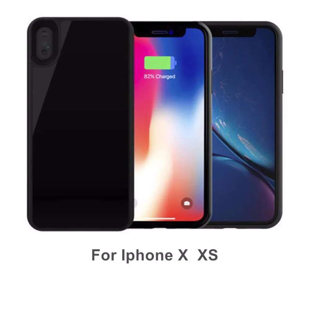 Для Iphone X XS XR XS аккумулятор max зарядное устройство чехол смарт Беспроводное зарядное устройство крышка Банк питания
