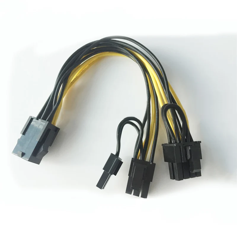 Новый PCI E 6 контактный 2x6 + 2 (6 контактный/8 контактный) кабель сплиттер питания PCIE