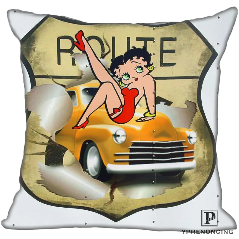 Best Custom Betty Boop(1)@ 1 Наволочка на подушку, спальня домашний квадратный наволочка на молнии(одна сторона)#190404-01-74