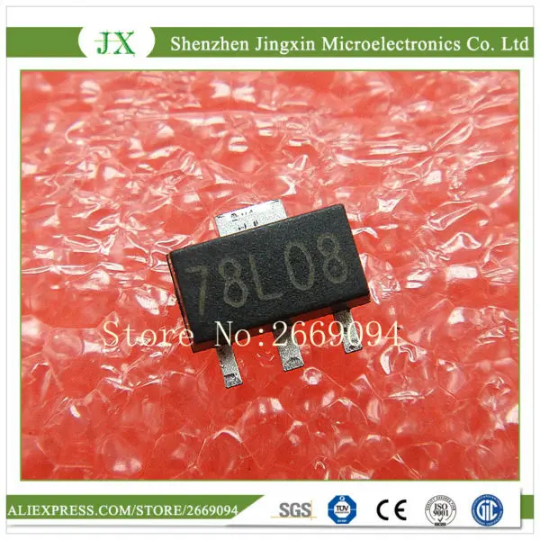 20 шт. 78L08 8 в 100 мА SOT-89 SMD регулятор напряжения 78L08 SOT89