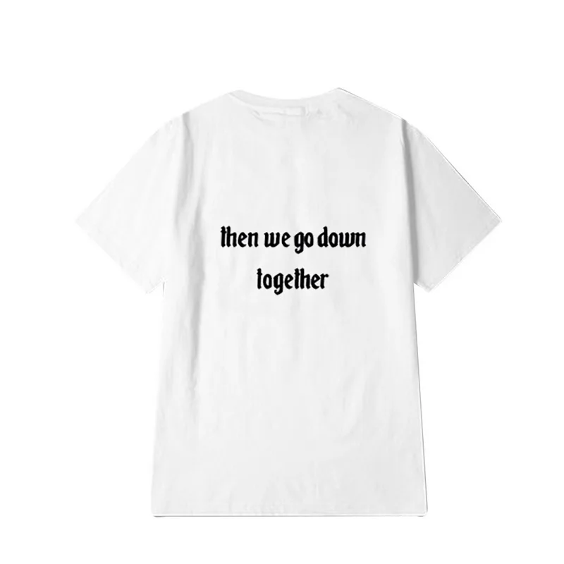 Мужская и женская футболка LASPERAL хлопковая с коротким рукавом принтом в стиле