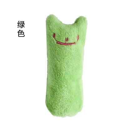 green Зубная шлифовальная кошачья мята, игрушки, смешной интерактивный плюшевый Кот, игрушка для питомца, котенок, Жевательная вокальная игрушка, когти, большой палец, укус, кошка, мята, для кошек, хит - Цвет: green