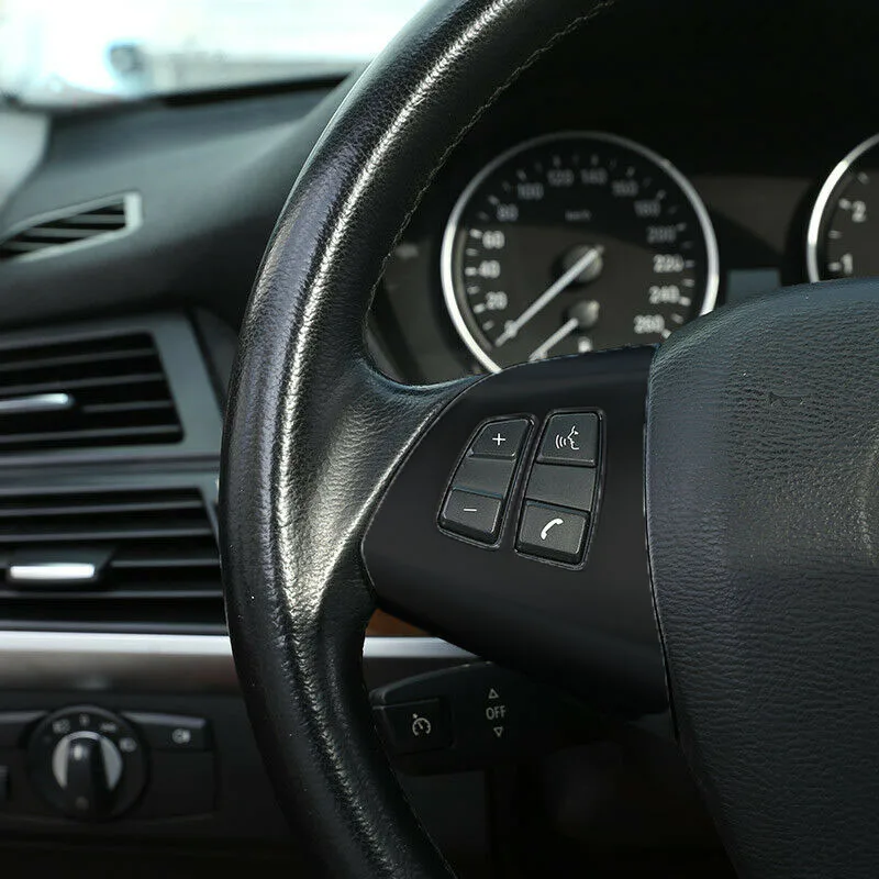 2 шт. декоративные кнопки для отделки руля BMW X5 E70 2008-2013 ABS аксессуары внутренней