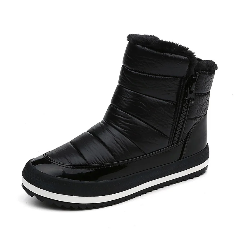 Women Winter Boots New Brand Waterproof Shoes Woman Snow Fur Plush Inside Zip Plus Size Warm . SP-027 | Обувь