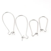 50pcslot 9x18mm11x24mm16x38mm 316 stainless steel earring hooks kidney earring ear wires findings diy jewelry making