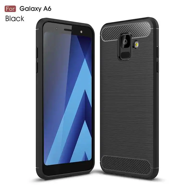 Mokoemi Ударопрочный Мягкий силиконовый 5," для samsung Galaxy A6 чехол для samsung Galaxy A6 Plus чехол для телефона - Цвет: Black