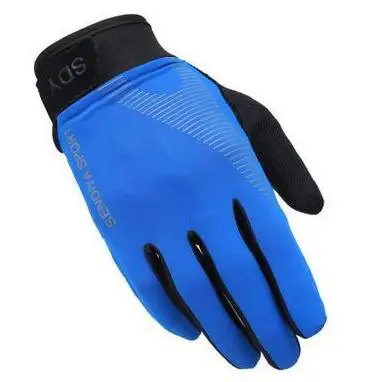 G082 Blue DICHSKI велосипедные перчатки на полный палец для женщин и мужчин, зимние ветрозащитные перчатки для езды на велосипеде - Цвет: G082 Blue