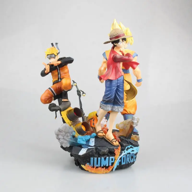 Аниме Рисунок 26 см Одна деталь Луффи героя аниме Наруто Dragon Ball Z Son Goku Saiyan ПВХ