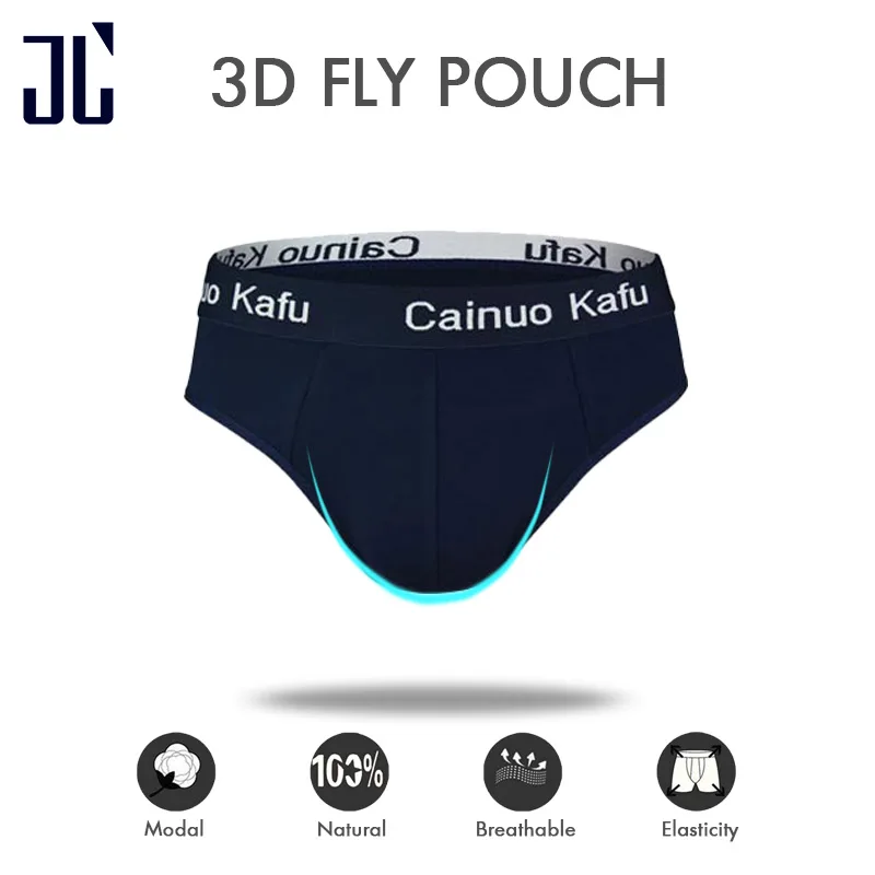JL Мужское нижнее белье мужские трусы 4 комплекта однотонные дышащие 3D обрезные