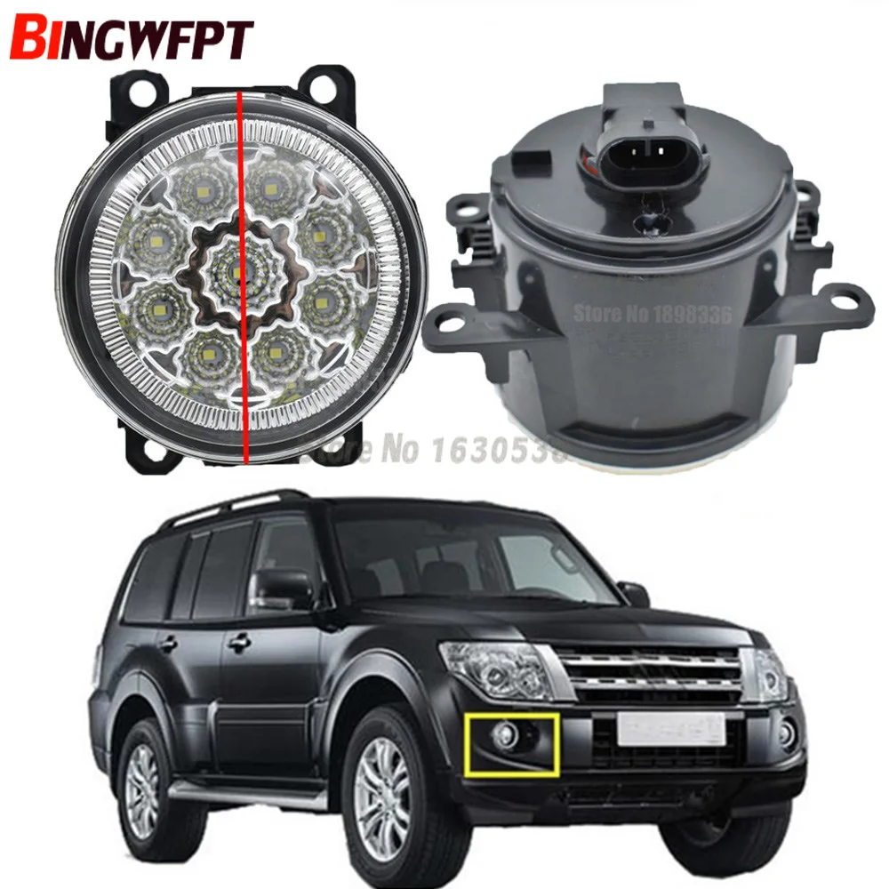 2 шт. 9 белые желтые светодиодные противотуманные фары 12 В H11 для Mitsubishi Pajero IV Van V80 V90