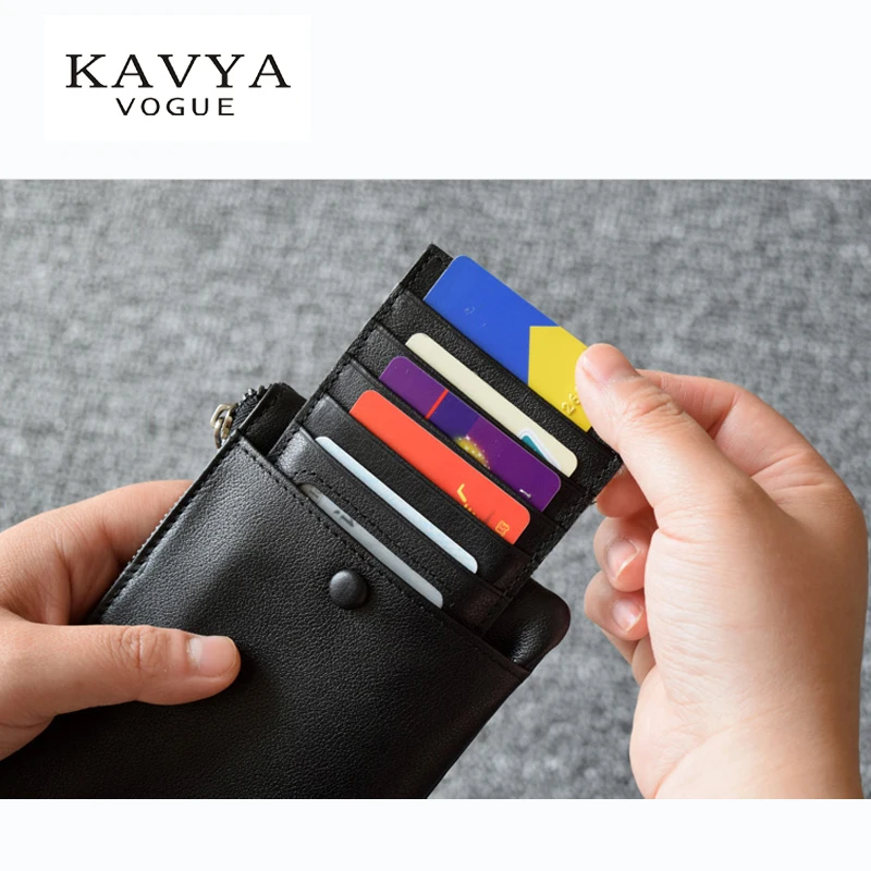 

KAVYAVOGUE Brand Men's Genuine Leather Clutch Wallet Vintage Cowhide Man Purse & Card holder Cell Phone Pocket Male Clutch Bags