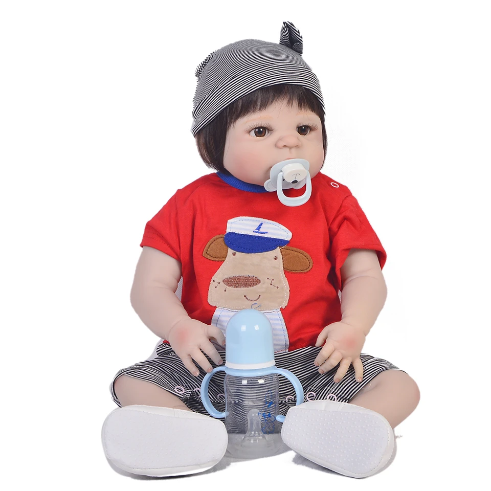 NPK 23&quot Full Body Silicone Reborn Baby boy reborn doll toys bathe Play House dolls baby toddler bonecas kids gift | Игрушки и хобби