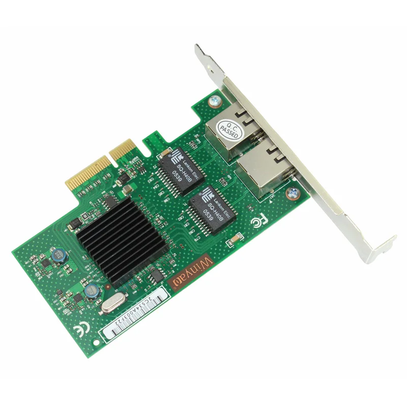 2 порта Gigabit Ethernet сетевой адаптер 1000 м PCIe X4 NIC карта JL82576EB чипсет | Компьютеры и офис