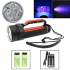 Вспышка Uranusfire для подводного плавания, 4 УФ-светодиода, высокая мощность, Ультрафиолетовый 395 нм, водонепроницаемый фонарь Linterna