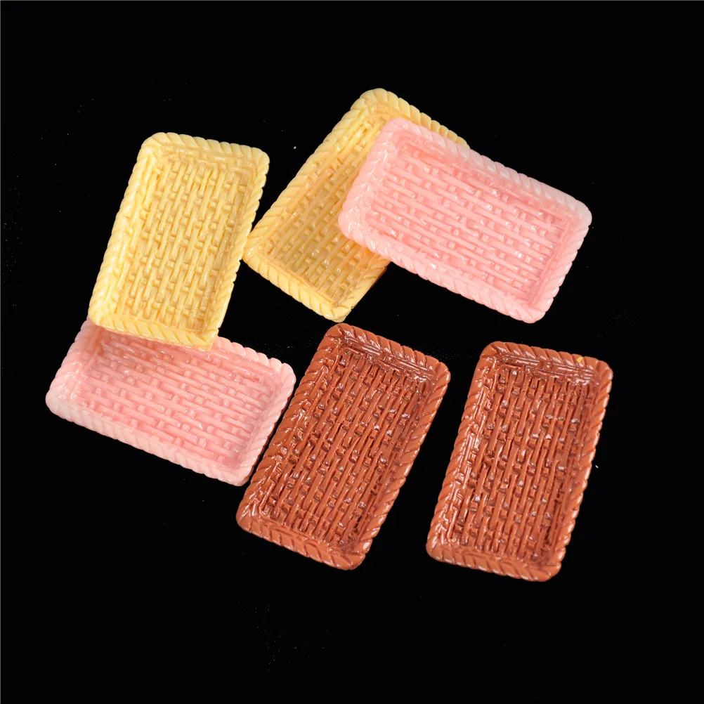 2 шт. миниатюрные обеденные тарелки для кукольного домика кухонные игрушки 35*20 мм