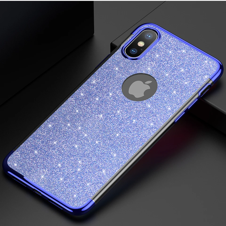 Cute Glitter Phone Case For iphone X 6 6s 7 8 Plus Huawei Honor 10 9 9i 7X 7C Y6 Y7 Prime 2018 TPU Silicone Bling Soft Cover |