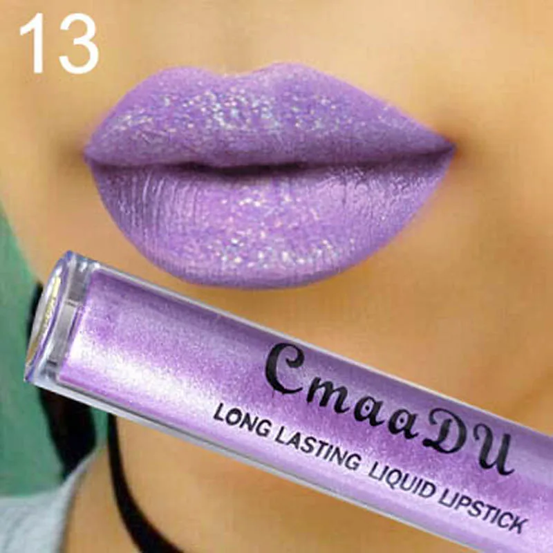 CMAADU Matte Lipgloss Sexy Liquid Lip Gloss Matte Long Lasting Waterproof Cosmetic Beauty Keep 24 Hours Makeup Lipgloss TLSM2 - Цвет: 13