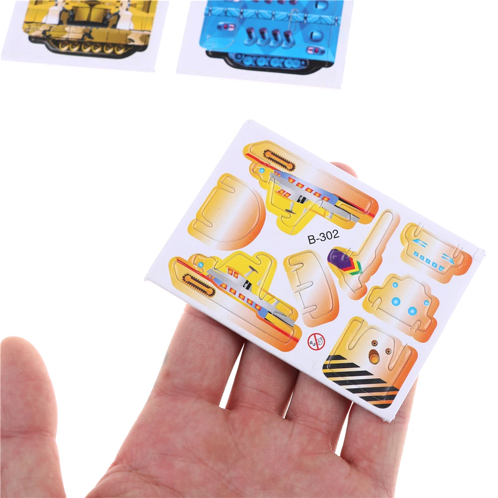 5 шт./компл. Обучающие модели бумажных танков инженерные машины миниатюрные 3D