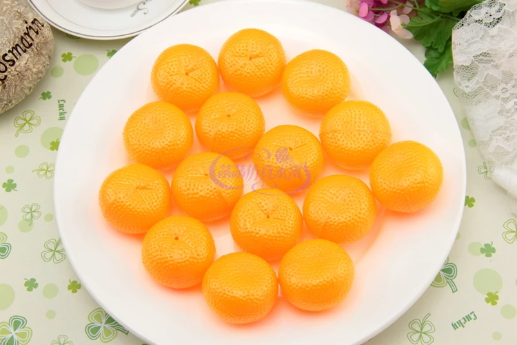 

Orange plastic orange fruitlessness model photography props toy game props kitchen cabinet decoration