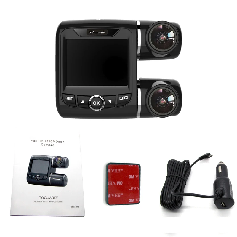 Двойная камера DVR Full HD 1080P двойной объектив SONY IMX323 видеорегистратор 2 камеры