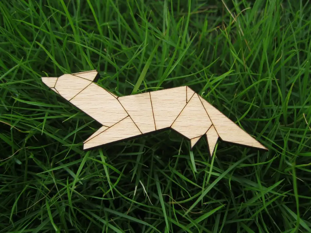 running animal shape origami brooches | Brooches