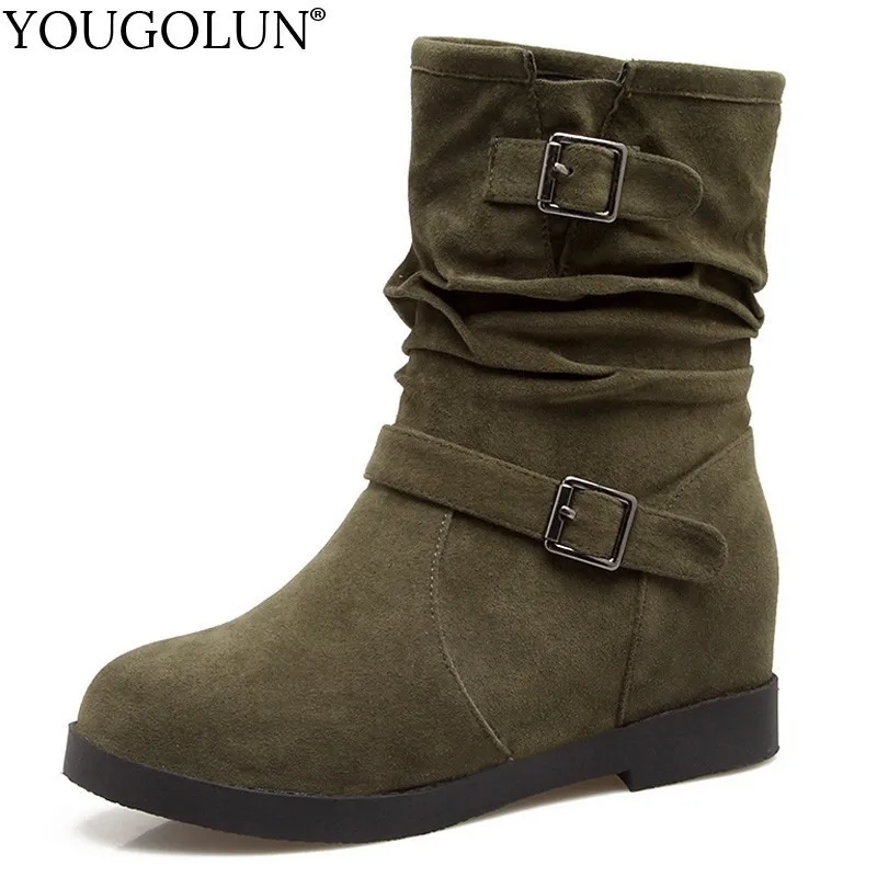 Дизайнерские женские ботильоны с пряжкой сезон осень зима ботинки на низком