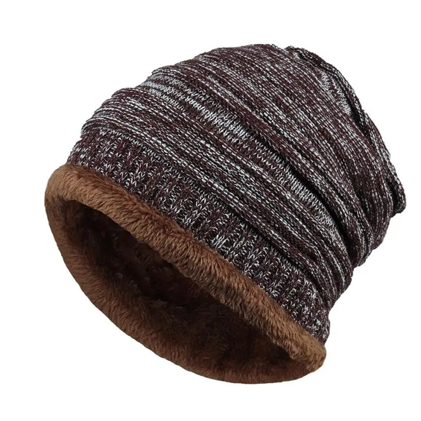 Высококачественная вязаная шапка унисекс для мужчин и женщин Шапка бини теплая
