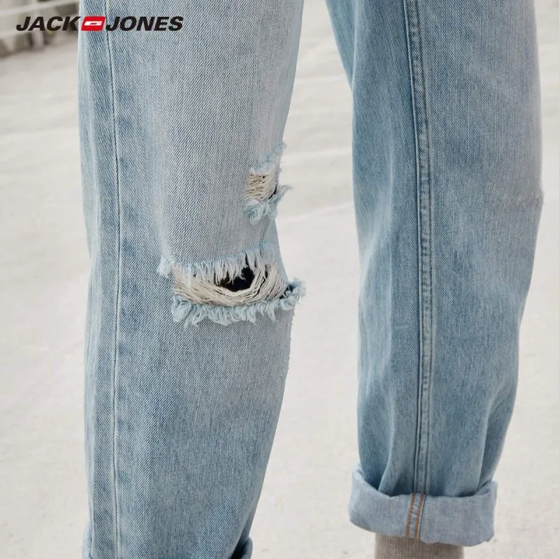 JackJones мужские рваные потертые джинсы брюки молодежные стильные 219232508 | Мужская