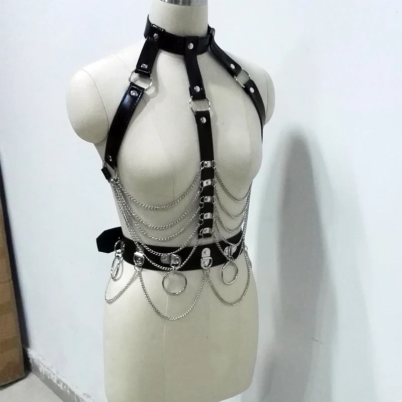 100% женский черный сексуальный ремень ручной работы из искусственной кожи|choker