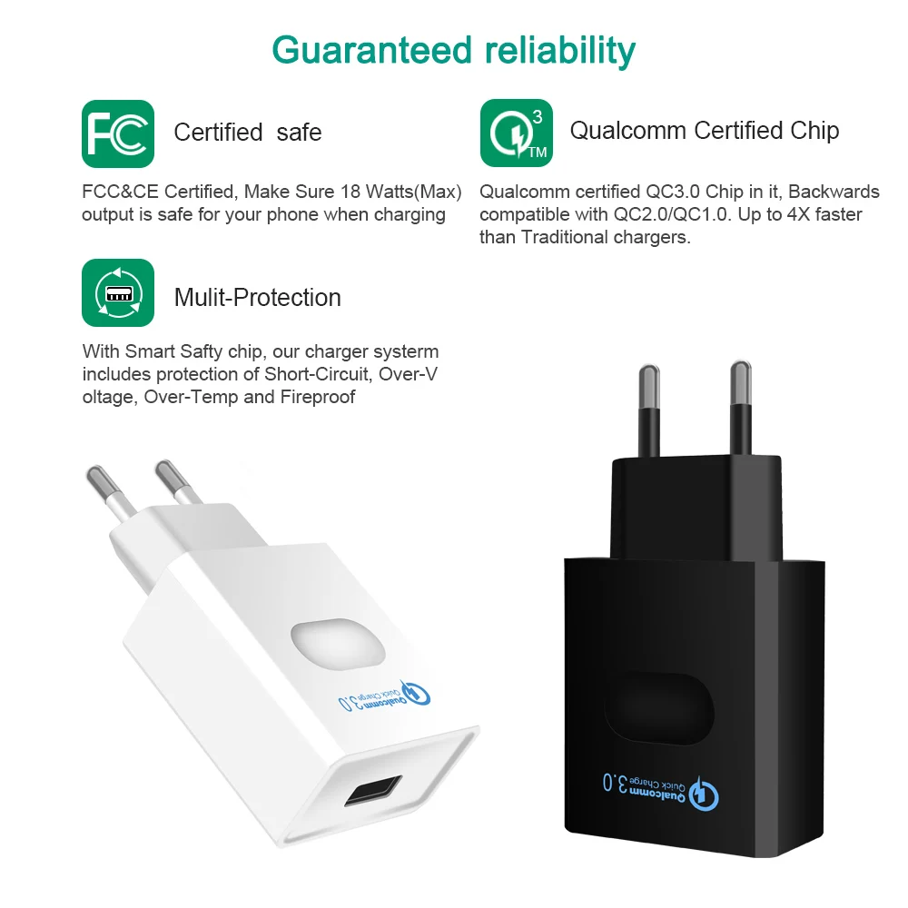 DCAE Быстрая зарядка QC 3,0 USB зарядное устройство для телефона быстрое зарядное устройство EU/US зарядное устройство для мобильного телефона для iPhone samsung Xiaomi huawei Redmi