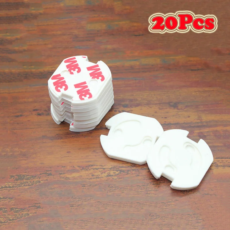 20Pcs EU Plug Cover Великобритания/ЕС разъем питания крышка электрической розетки Детская безопасность защита анти-Электрический шок вилки протектор крышка - Цвет: 20Pcs EU Plug Cover