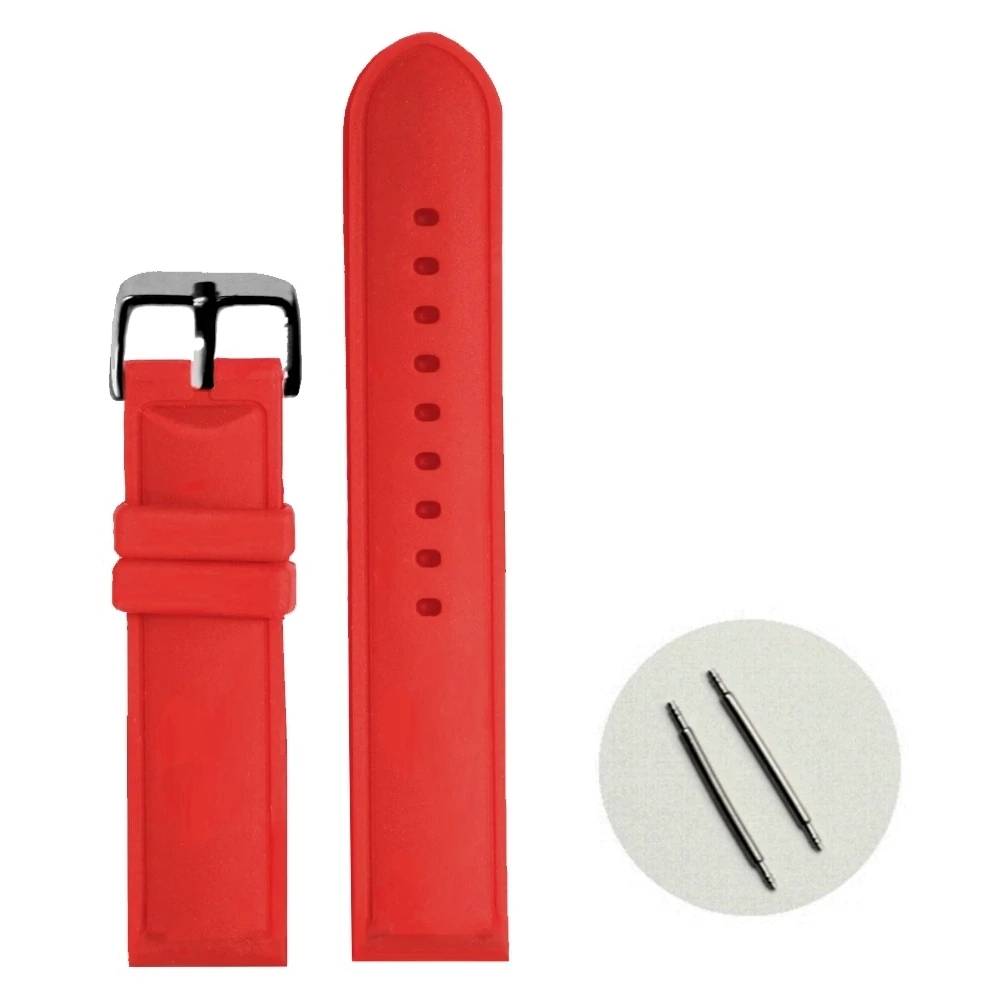 

20mm Classic Red Color Silicone Jelly Rubber Ladies Girls Watch Band Straps WB1087F20JB