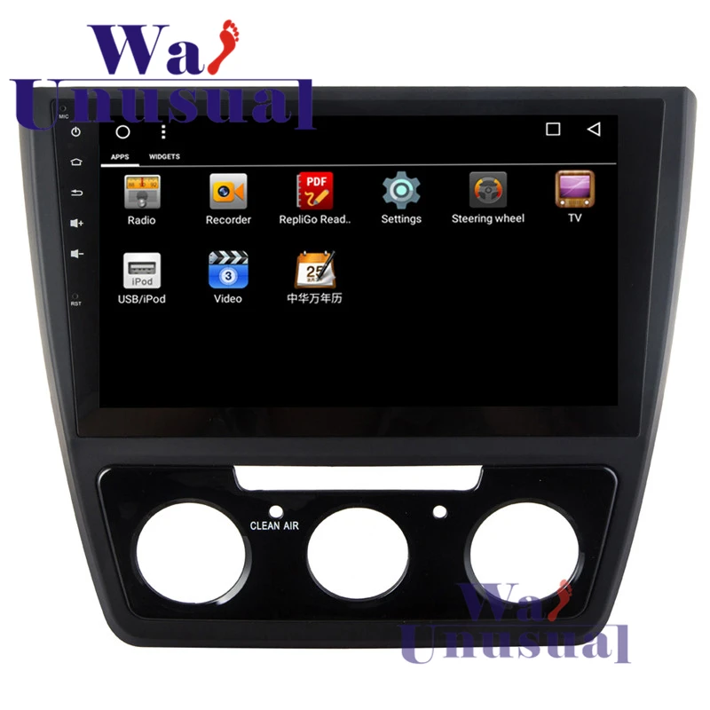 Wanобычно 10 1 дюймов Android 6 0 GPS навигация для Skoda Yeti 2016 радио плеер с BT WIFI 3G 1024*600 карта