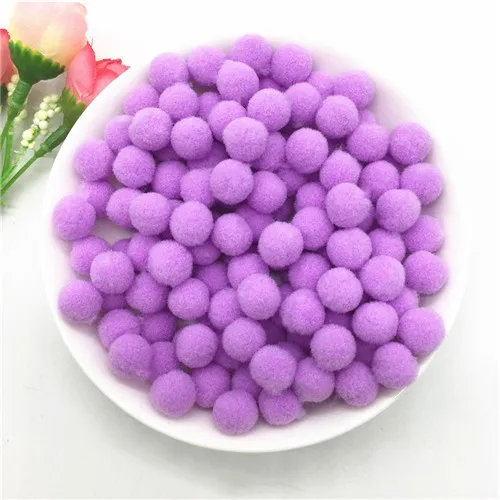 26 Light purple Pompones 10/15/2025 мм пышная Нижняя Pom Poms помпонами ручной работы для детей игрушки DIY материал изделия швейного Ремесла поставок 100 шт - Цвет: 26 Light purple