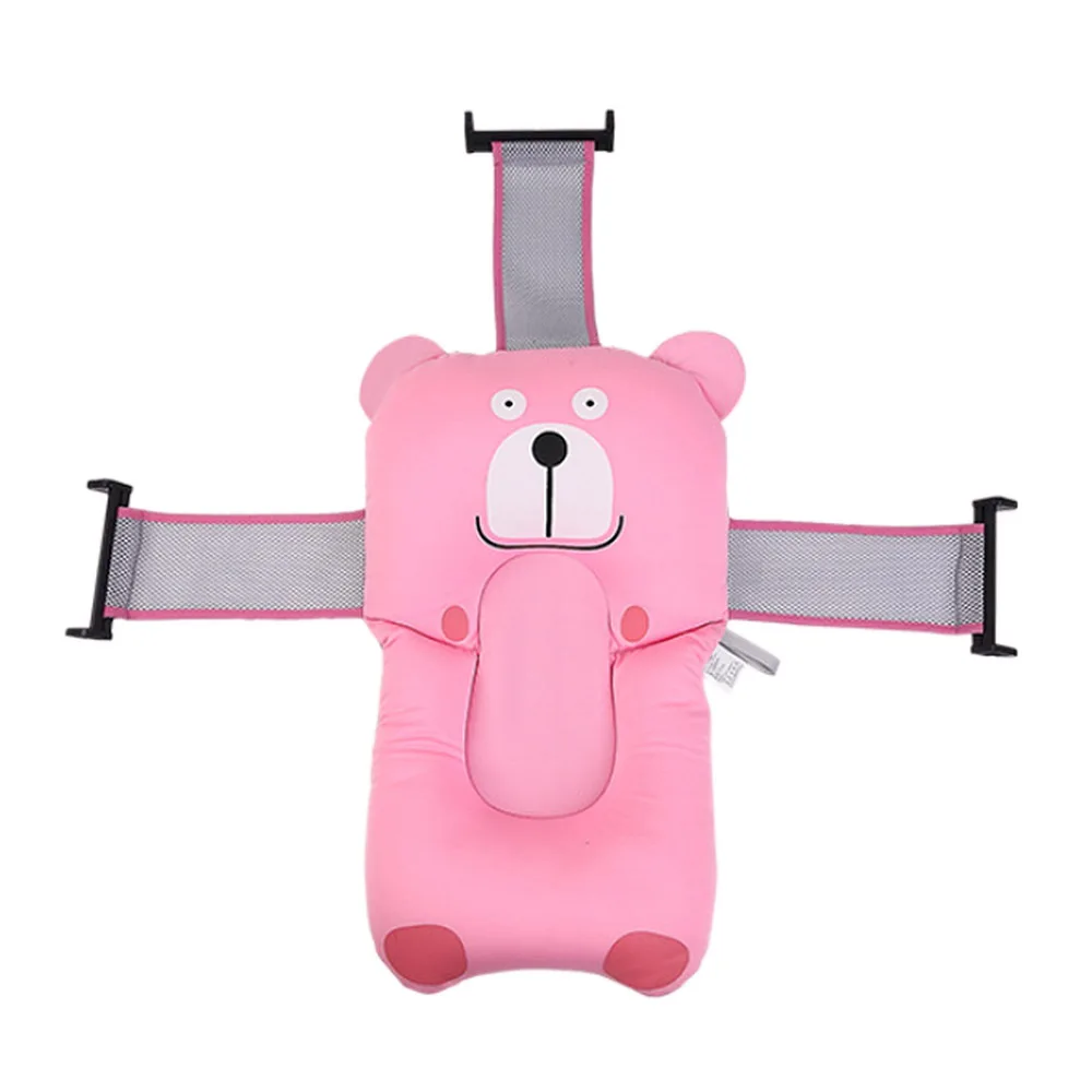 Pink2 Детский мультяшный коврик для душа регулируемая подкладка портативная воздушная подушка кровать стул полка Нескользящая Ванна коврик безопасная Поддержка Подушка сидение - Цвет: Pink2