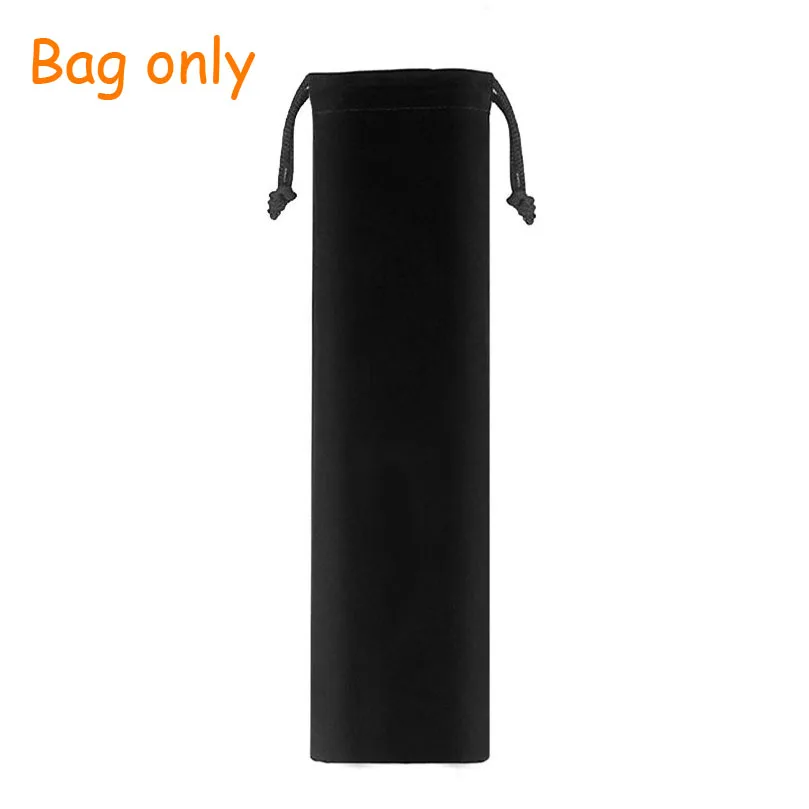 Black Bag Reusable 304 Stainless Steel Drinking Straw Bar Party Metal Straw with Cleaner Brush For Mugs Sturdy Bent Straight Straws - Цвет: Black Bag